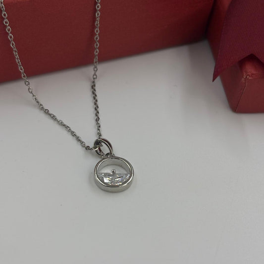 Dainty Luna Necklace ( Silver)