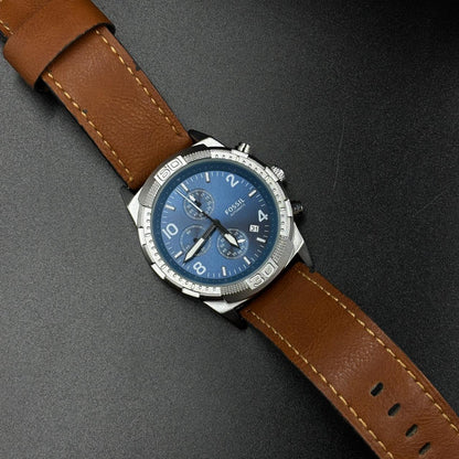 Fossil Blue Dial Chronograph Watch