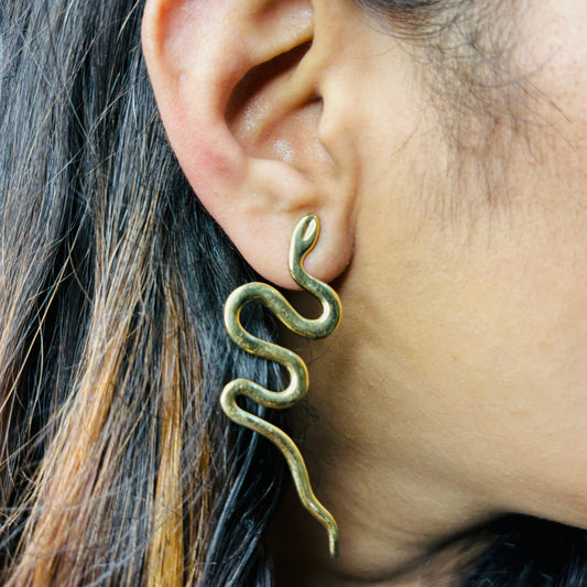 Boho Vioer Earrings (Gold)