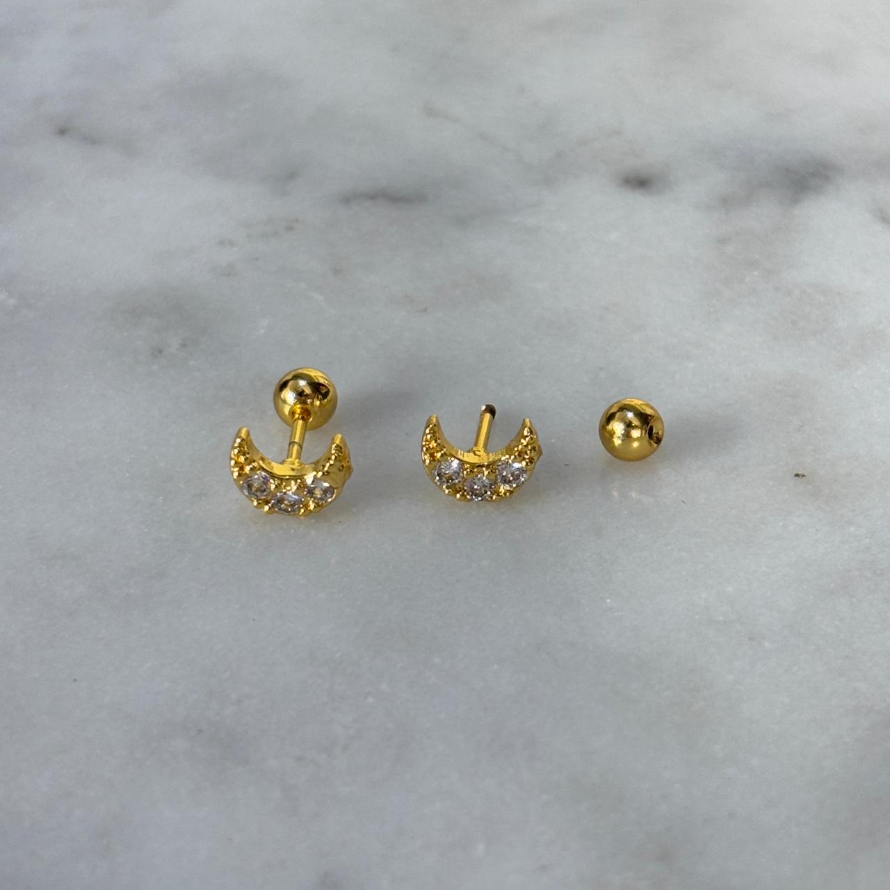 Moon Flatback Earrings
