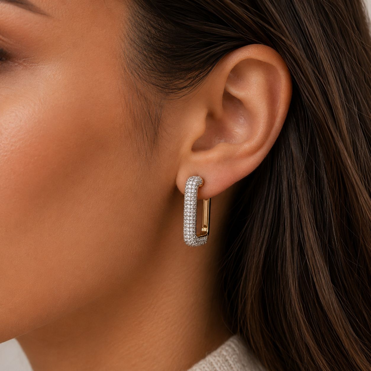 Luxe Square Hoop Earrings