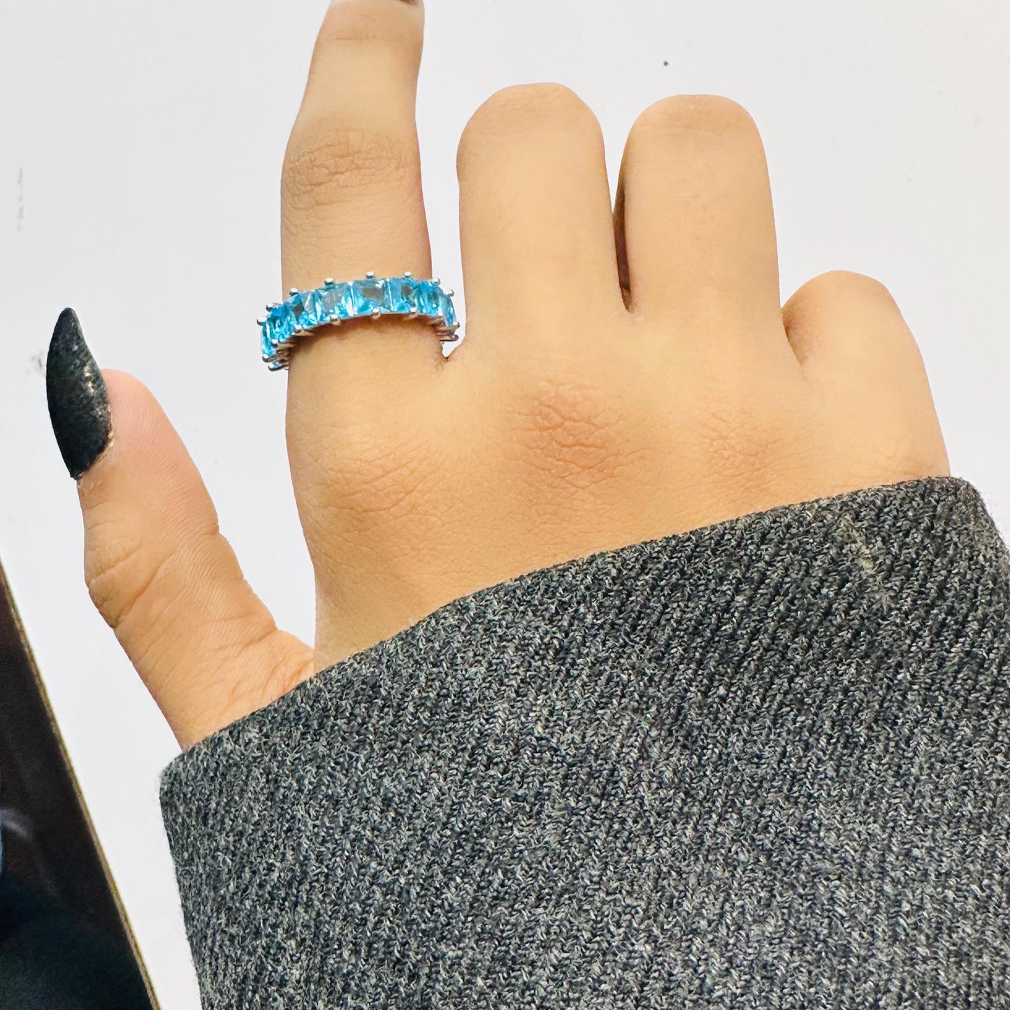 Ice Blue Band Ring
