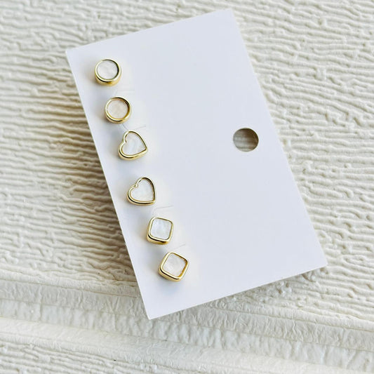 Resin 925 Silver Mini Studs