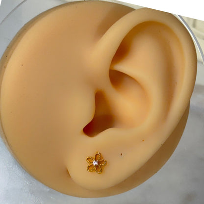 Floral Flatback Earrings