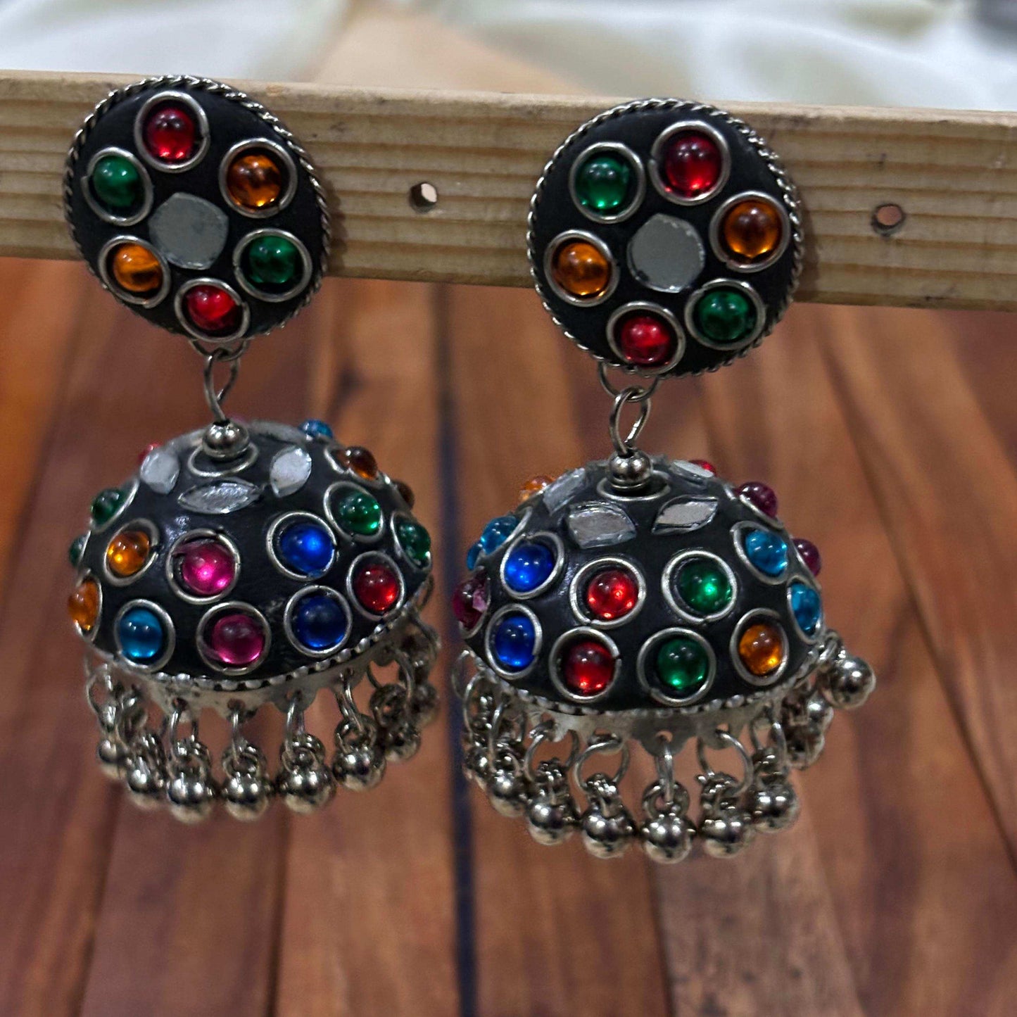 Multi Color Studded Jhumka