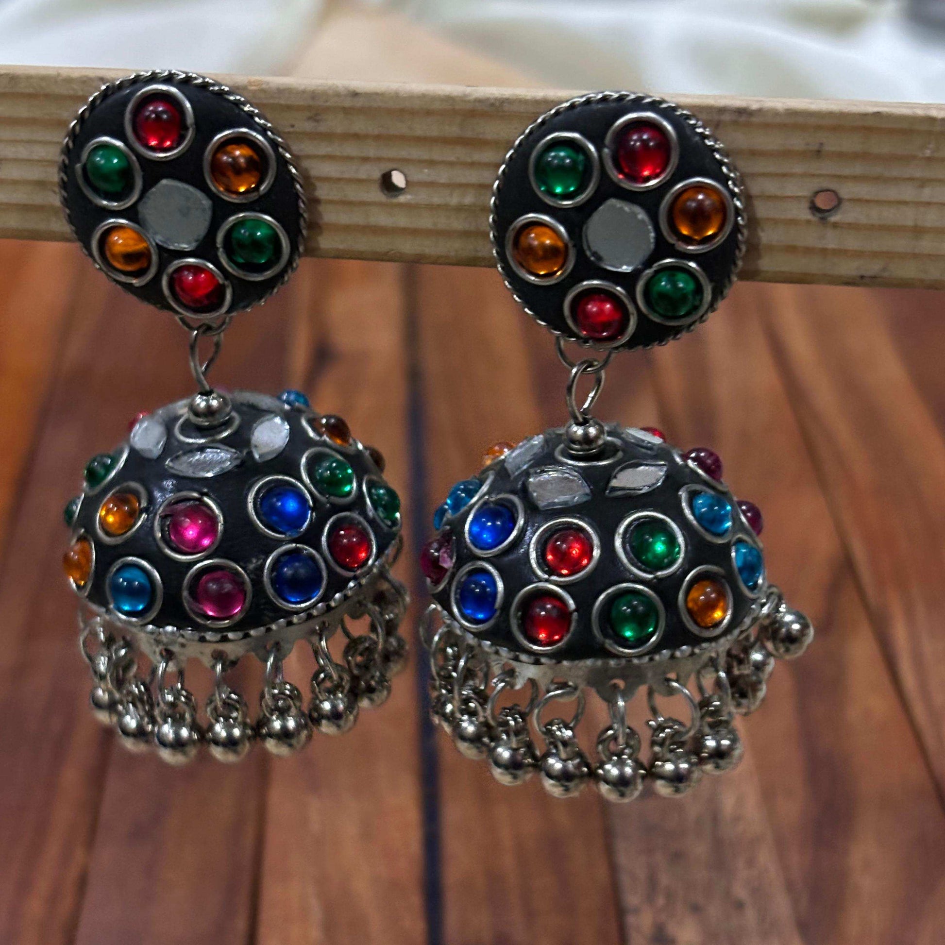 Multi Color Studded Jhumka