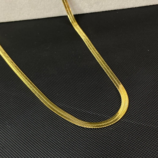 Snake 18K Gold-Plated Men's Chain 6mm