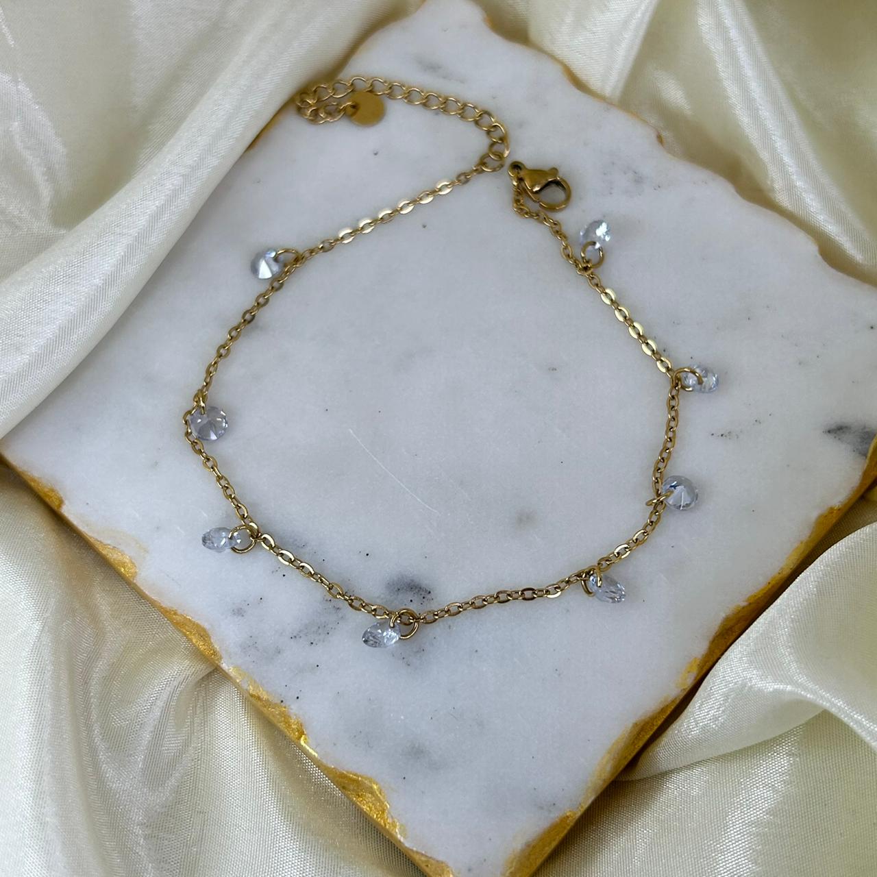 Crystie Gold Anklet