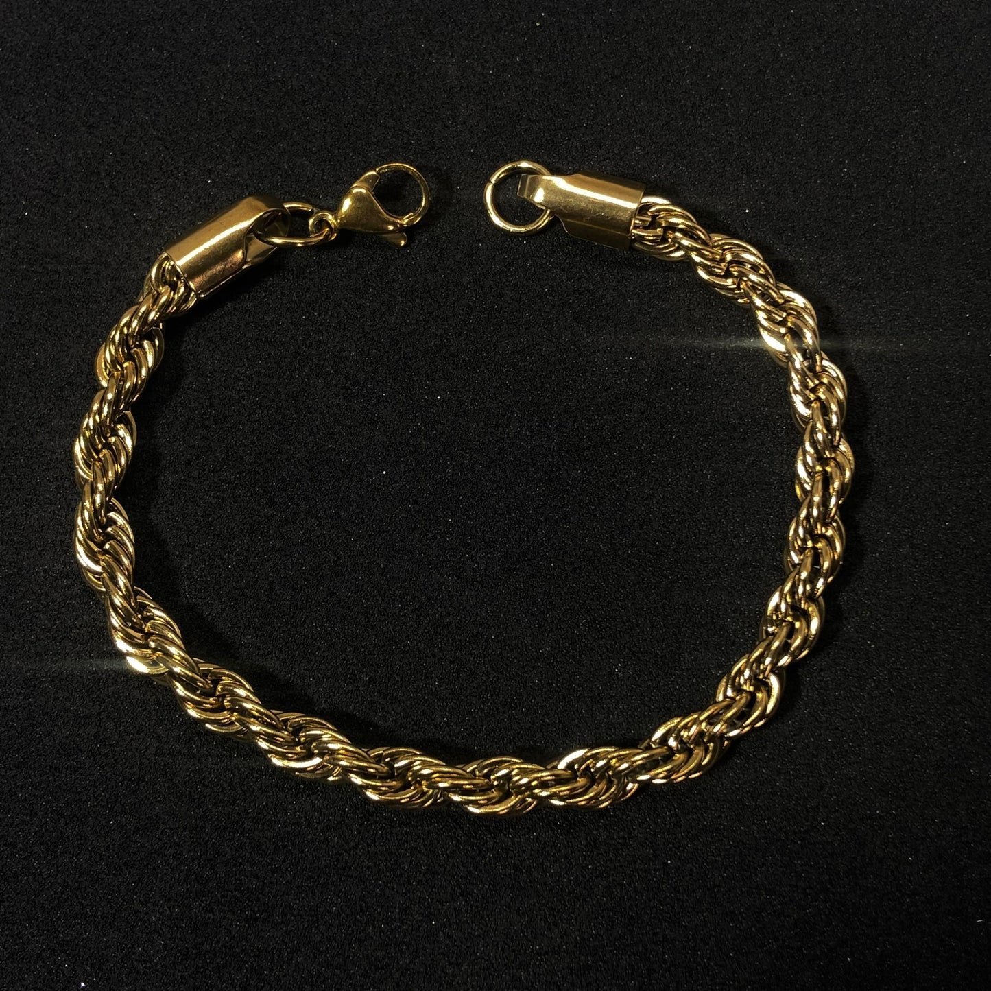 Twisted 18K Gold Plated Chain Bracelet