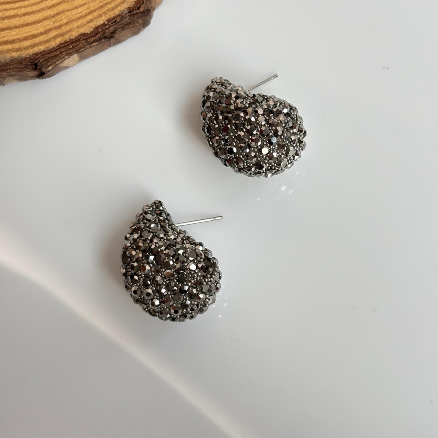 Bling Grey Bottega Earrings