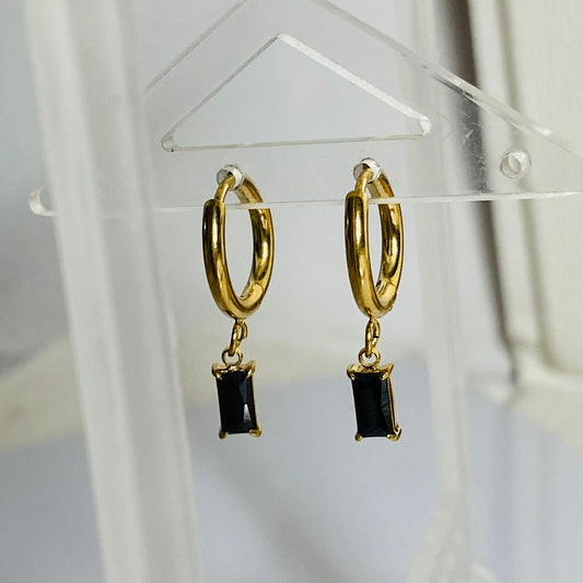 Black Eva Hoops