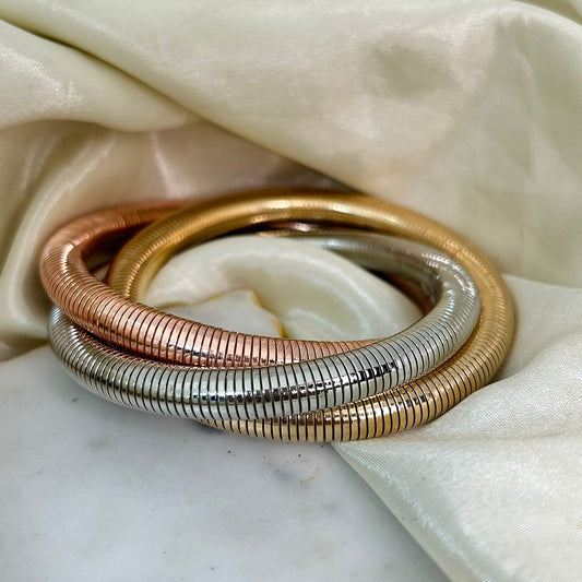 Three Toned Spiral Bracelet