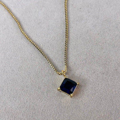 DeepBlue Solitaire Necklace