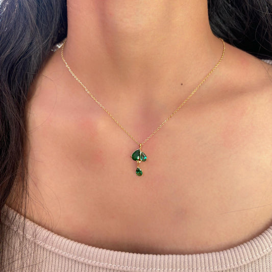 Emerald Drip Necklace