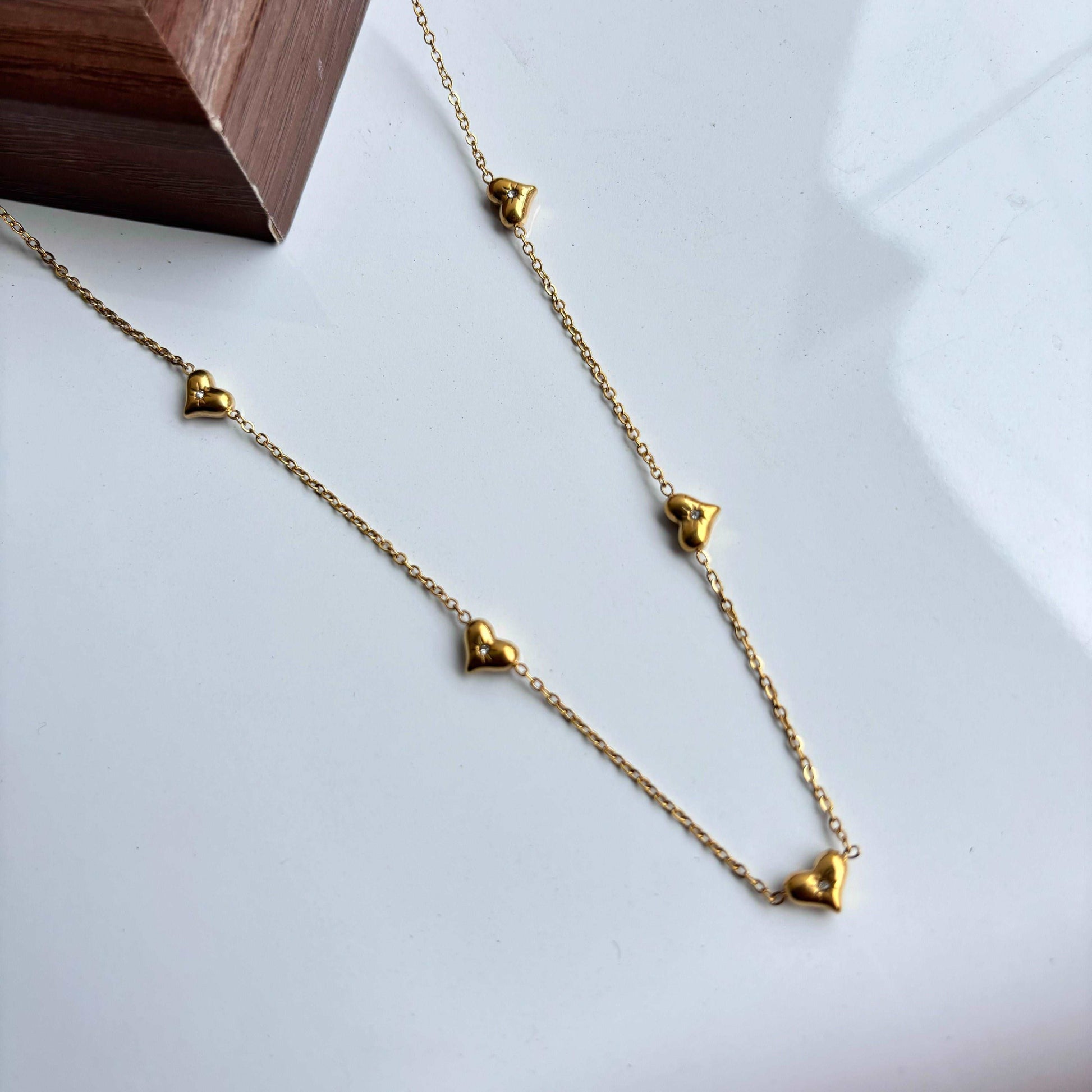 Heart Charm Bling Necklace