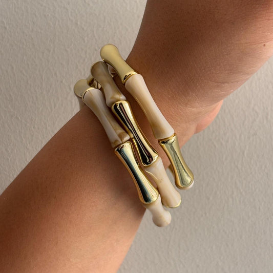 Camelia Bamboo Stretchable Bracelets