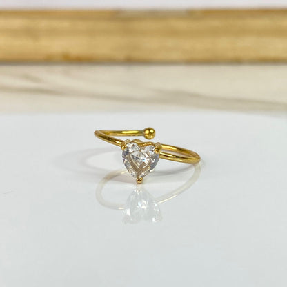 Heart Solitaire Ring