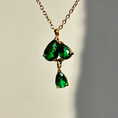 Emerald Drip Necklace