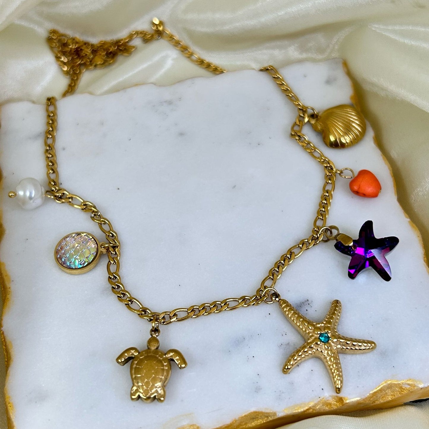 Malasia Beach Charm Necklace