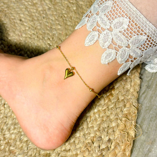 Heart Ball Anklet