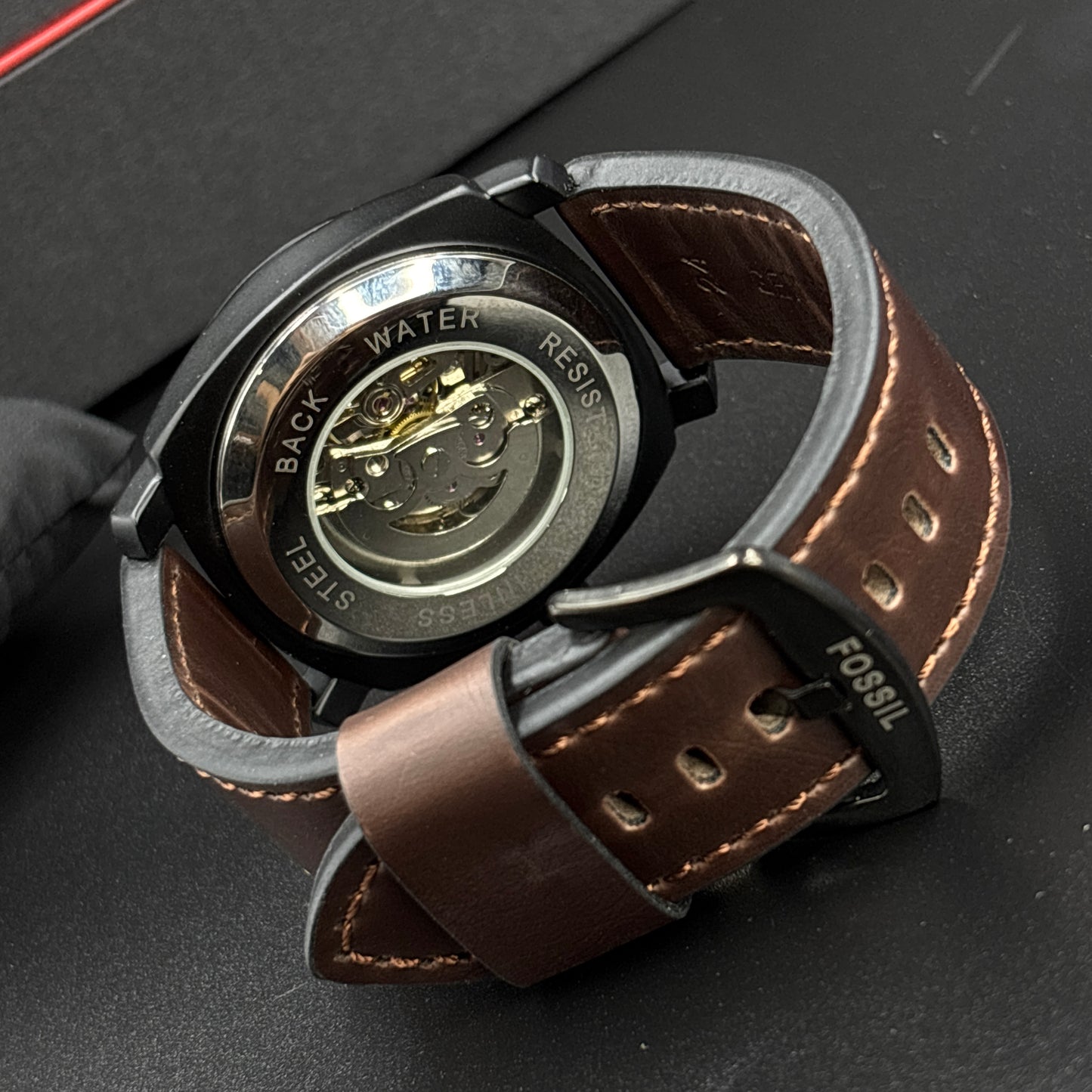 Fossil Black Brown Automatic Watch