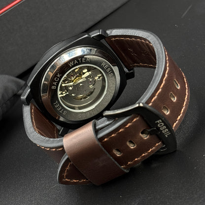 Fossil Black Brown Automatic Watch
