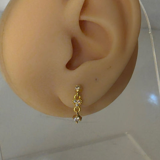 Heart Charm Flatback Earrings