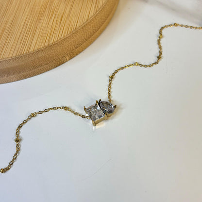 Solitaire Bling 18K Anklet