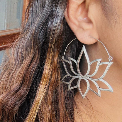 Lotus Earrings (Silver)