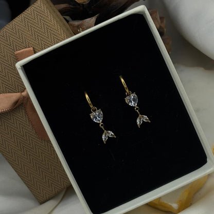 Heart Tail Detachable Hoop Earrings