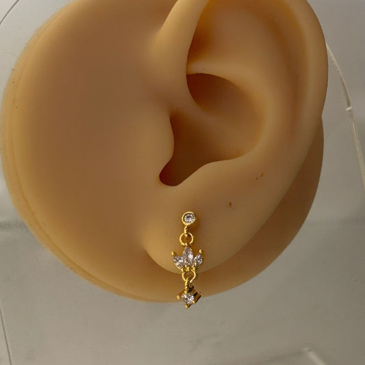 Tria Charm Flatback Earrings