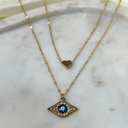 Evil Glare Charm Necklace