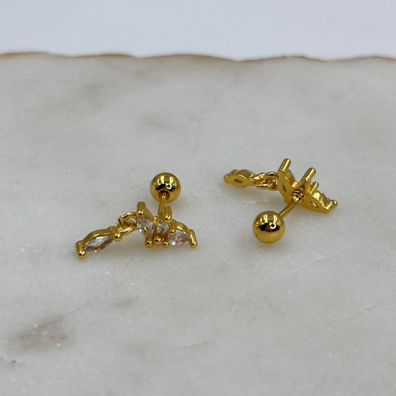 Tiny Flutter Flatback Earrings