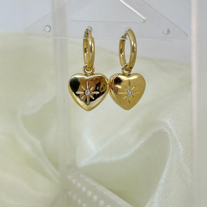 Galaxy Heart Detachable Earrings