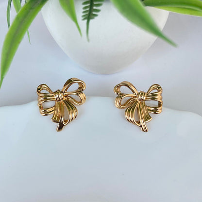 Bow Ruffle Earrings