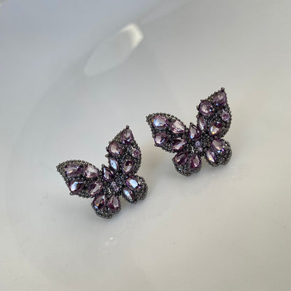 Glam Butterfly Earrings ( Lilac )