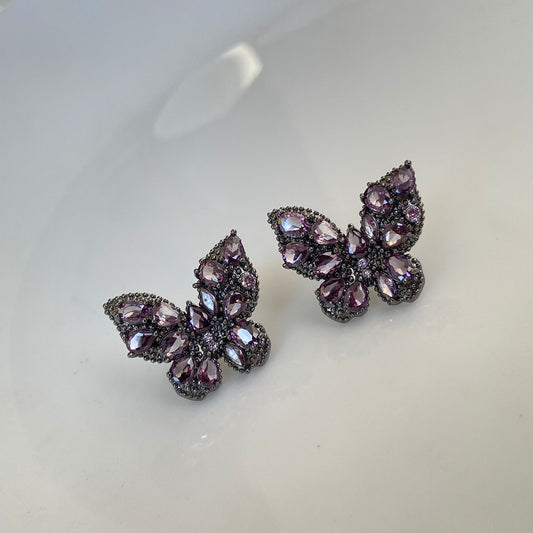 Glam Butterfly Earrings ( Lilac )