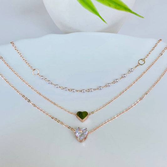 Heart Stone Layered Necklace (B2G3)