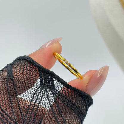 Sleek Stone Ring