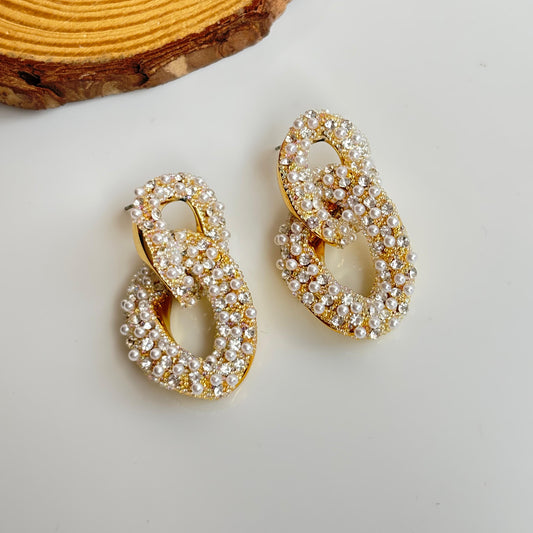 Party Bling Link Earrings
