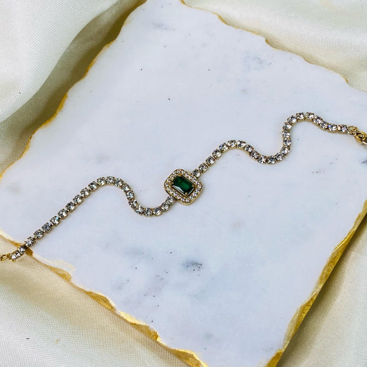 Blingy Emerald Studded Bracelet