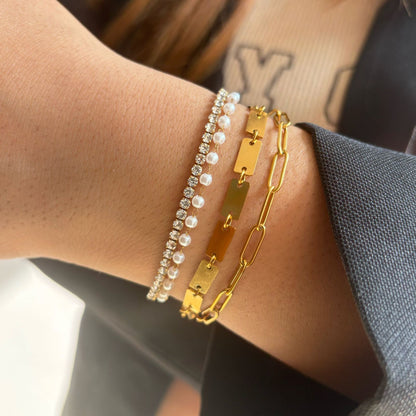 Gold Bars Wrap Bracelet