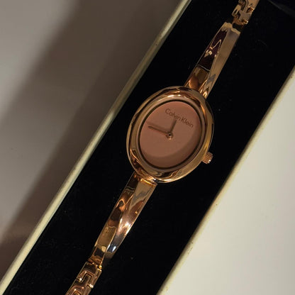 CK Minimal Bracelet Link Watch (Rose Gold Dial)