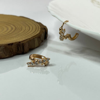 Lyra Heart Line Luxe Hoops