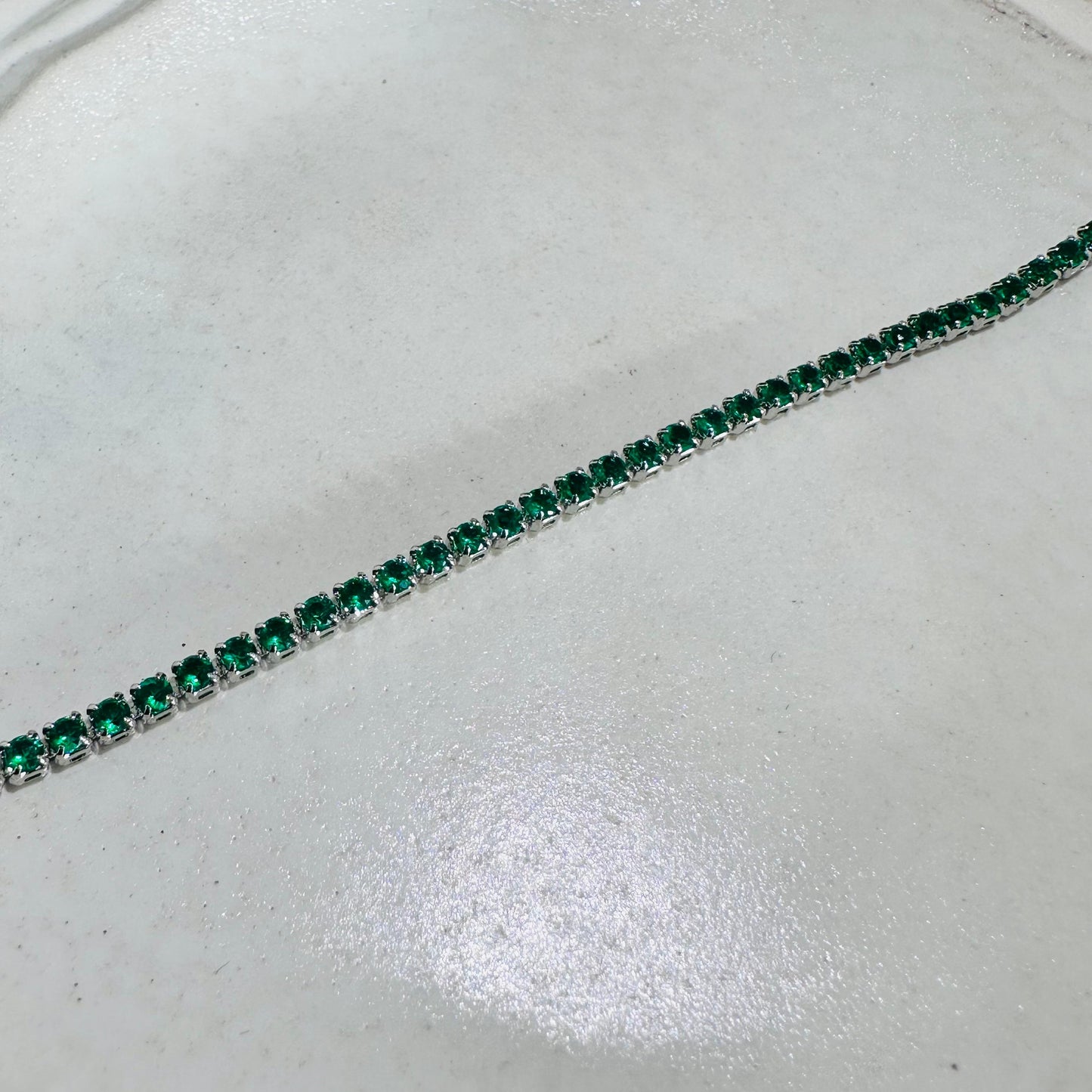 Sleek Emerald Tennis Bracelet