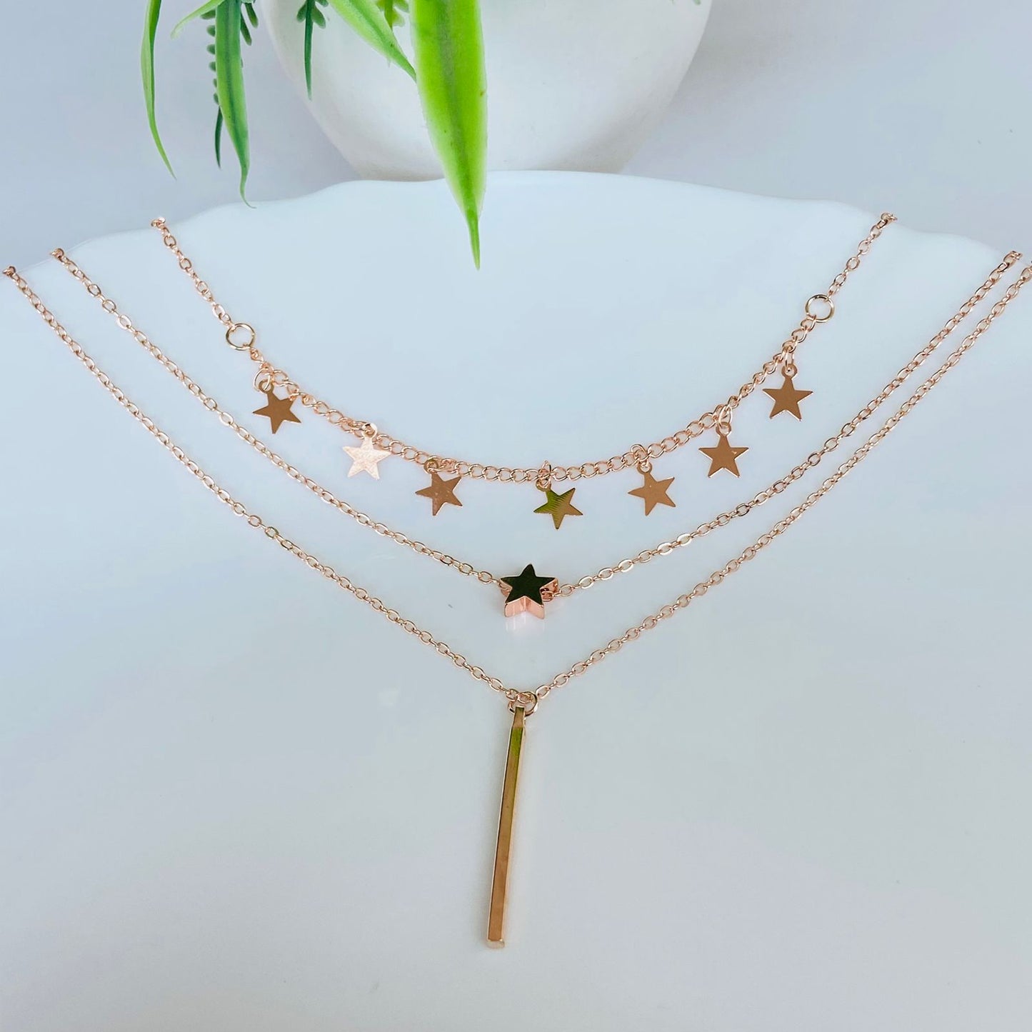 Star Bar Layered Necklace