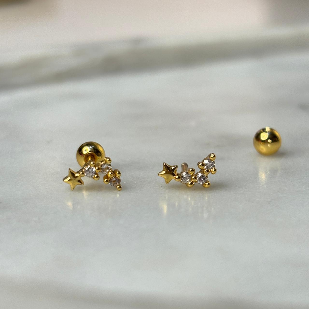 Starry Flatback Earrings
