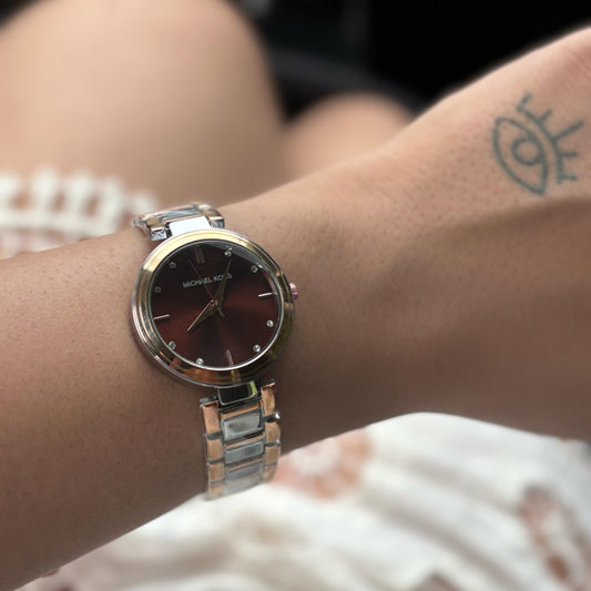 MK Brown Dial Sleek Watch