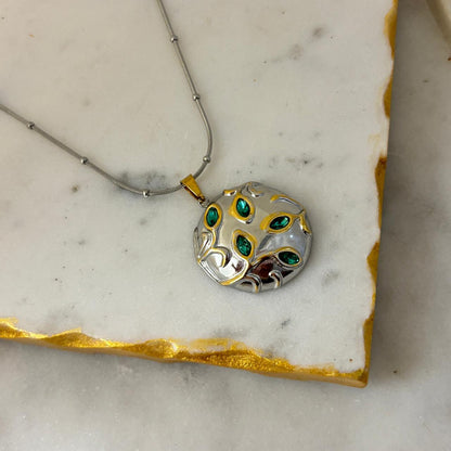 Vein Dual Tone Necklace