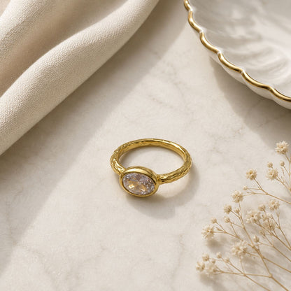 Opal Solitaire Ring